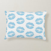 青い唇、唇のパターン、青い口紅、キス アクセントクッション (裏面)