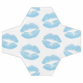 青い唇、唇のパターン、青い口紅、キス サッカーボール (フラット)