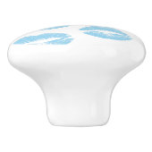 青い唇、唇のパターン、青い口紅、キス セラミックノブ (側面)