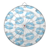 青い唇、唇のパターン、青い口紅、キス ダーツボード (正面)