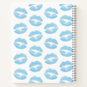 青い唇、唇のパターン、青い口紅、キス ノートブック (裏面)