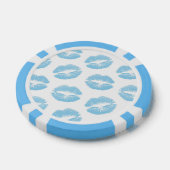 青い唇、唇のパターン、青い口紅、キス ポーカーチップ (シングル)