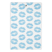 青い唇、唇のパターン、青い口紅、キス ミニクリップボード (裏面)