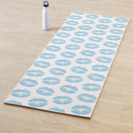 青い唇、唇のパターン、青い口紅、キス ヨガマット