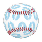 青い唇、唇のパターン、青い口紅、キス 野球ボール (裏面)