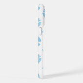 青い唇、唇のパターン、青い口紅、キス iPhoneケース (右側面)