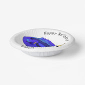 青い唐魚漫画イラストレーション ペーパーボウル (傾斜あり)