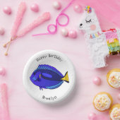 青い唐魚漫画イラストレーション ペーパーボウル (パーティー)