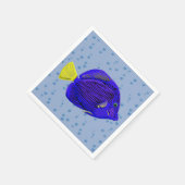 青い唐魚 スタンダードカクテルナプキン (角)