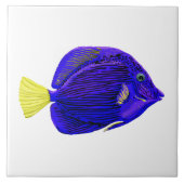 青い唐魚 タイル (正面)