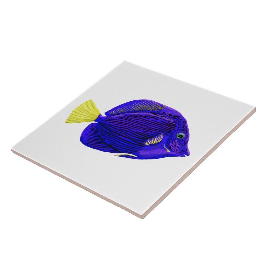 青い唐魚 タイル (側面)