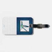 青い喉のハミングバードラゲージタグ ラゲッジタグ (裏面横)