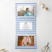 青い喜びと果実クリスマスの休日の写真 三つ折りクリスマスカード (内部)