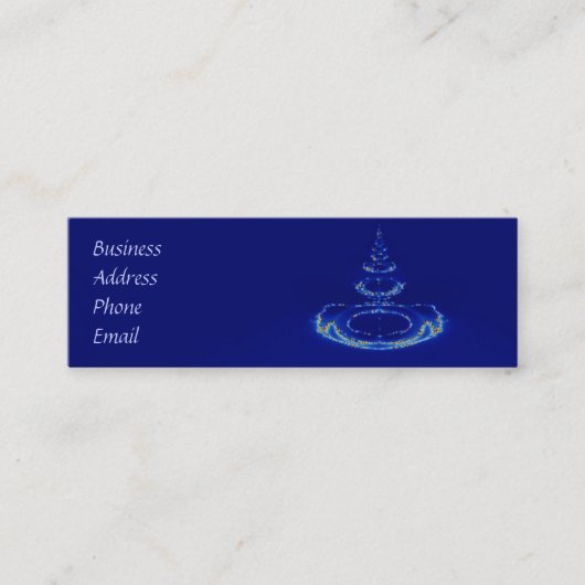青い噴水 スキニー名刺 (正面)