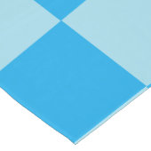 青い四角いブロック幾何学模様 ミディアムテーブルランナー (コーナー)