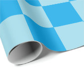 青い四角いブロック幾何学模様 ラッピングペーパー (ロールコーナー)