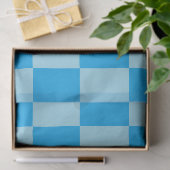 青い四角いブロック幾何学模様 薄葉紙 (ギフト)