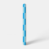 青い四角いブロック幾何学模様 SAMSUNG GALAXYケース (左側面)