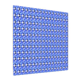 青い四角い模様 メタルプリント