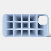 青い四角い穴の模様 Case-Mate iPhoneケース (裏面 (横))