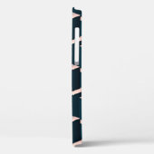 青い四角モダン形のジオメトリパターンをパーソナライズ Case-Mate iPhoneケース (裏面 / 左)