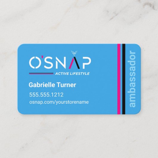 青い四角形の名刺をスナップ 名刺 (正面)