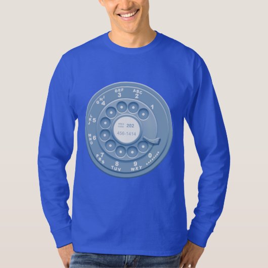 青い回転式のど- Tシャツ (正面)