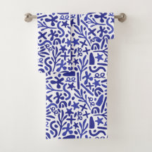 青い図形のパターン