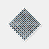 青い図形パターン スタンダードカクテルナプキン (角)