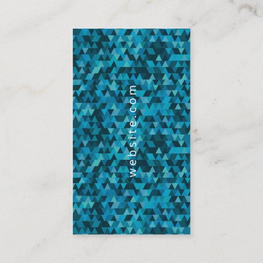 青い図形企業の 名刺 (裏面)