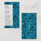 青い図形企業の 名刺 (正面/裏面)