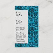 青い図形企業の 名刺 (正面)