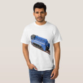 青い圧縮空気機関車 Tシャツ (正面フル)