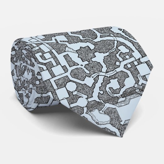 青い地下牢のタイ ネクタイ (ロール)