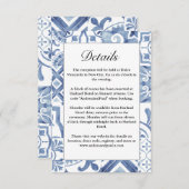 青い地中海のタイルのエンクロージャカード エンクロージャーカード (正面/裏面)