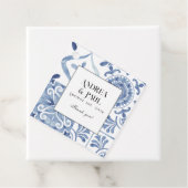 青い地中海のタイルメッセージカード フェイバータグ (インサイチュ)