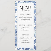 青い地中海のタイルメニュー メニュー (正面)