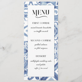 青い地中海のタイルメニュー メニュー