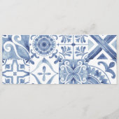 青い地中海のタイルメニュー メニュー (裏面)