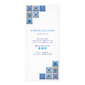 青い地中海のタイル価格表 ラックカード (裏面)