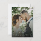 青い地中海のタイル写真サンキューカード (正面)