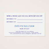 青い地中海のタイル枠の紹介カード (裏面)