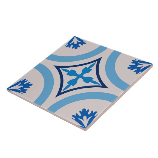 青い地中海のタイル タイル (側面)