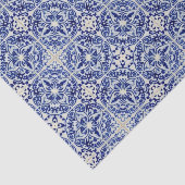 青い地中海の小さなタイル – 手の色彩の鮮やか外観 薄葉紙 (詳細)