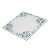 青い地中海の装飾パターン タイル (側面)