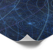 青い地図の破片 ポスター (角)