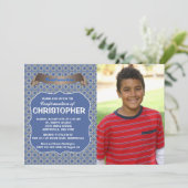 青い地平線の写真の招待状 招待状 (スタンド正面)