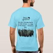 青い地平線の夢は飛ぶ Tシャツ (裏面)