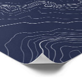 青い地形図 ポスター (角)