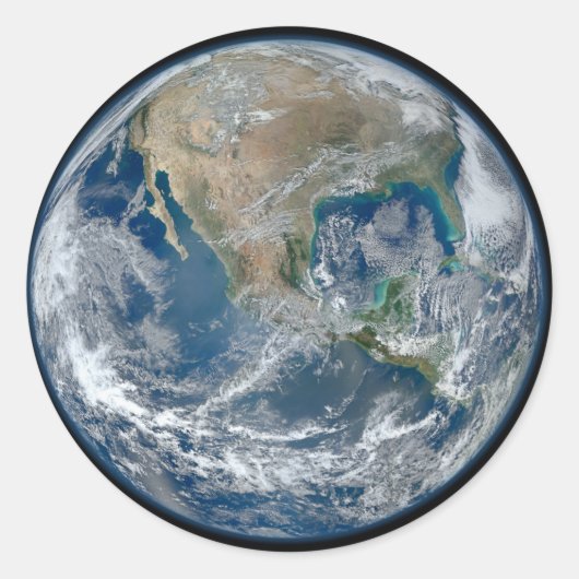 青い地球 ラウンドシール (正面)
